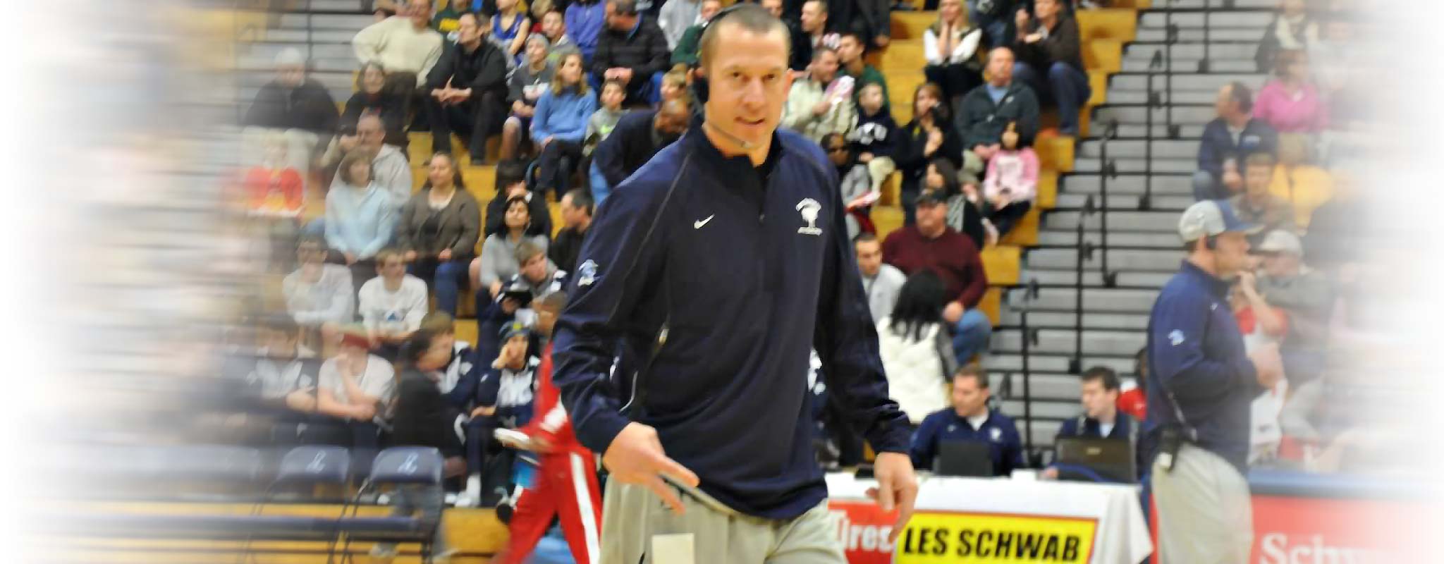 John McCallum courtside at the Les Schwab Invitational.