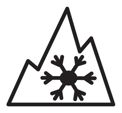 3-Peak Mountain Snowflake Icon