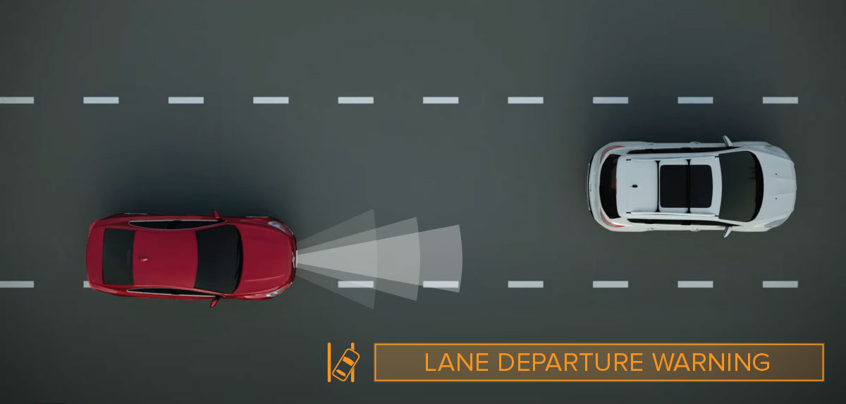 Lane Departure Warning Illustration